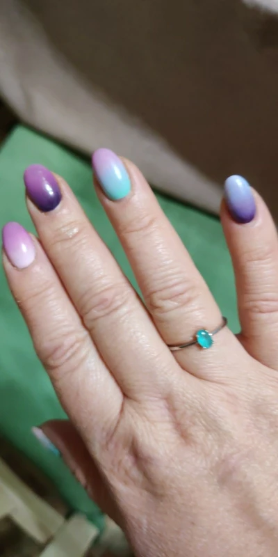 Silver tourmaline ring