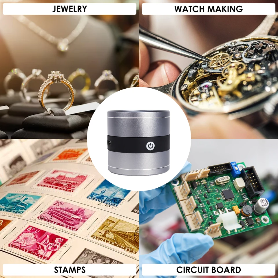 Lente Ingrandimento 10X Con Luce LED E UV - Per Gioielli, Gemme, Francobolli - Foto 5