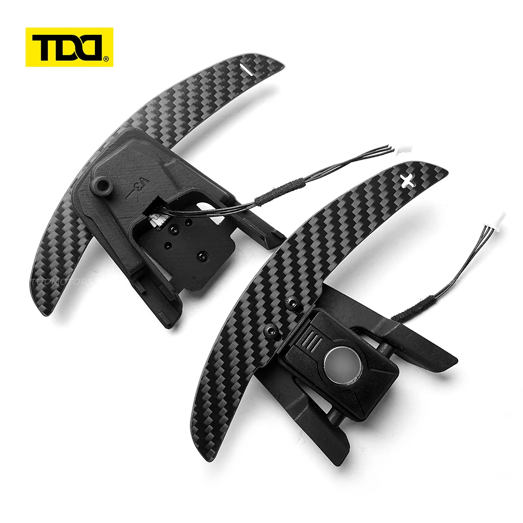 폭스바겐 골프 7 MK7 MK7.5 GTI 골프 R 시로코 아르테온용 TDD 플러그 앤 플레이 카본 파이버 마그네틱 패들 시프터