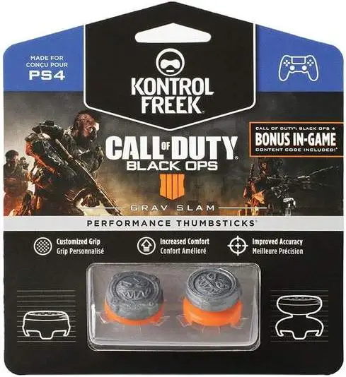 Накладки на стики для геймпада CALL of DUTY Black Ops Grav Slam \ 36 (2 шт) Серый/Оранжевый (PS4) |