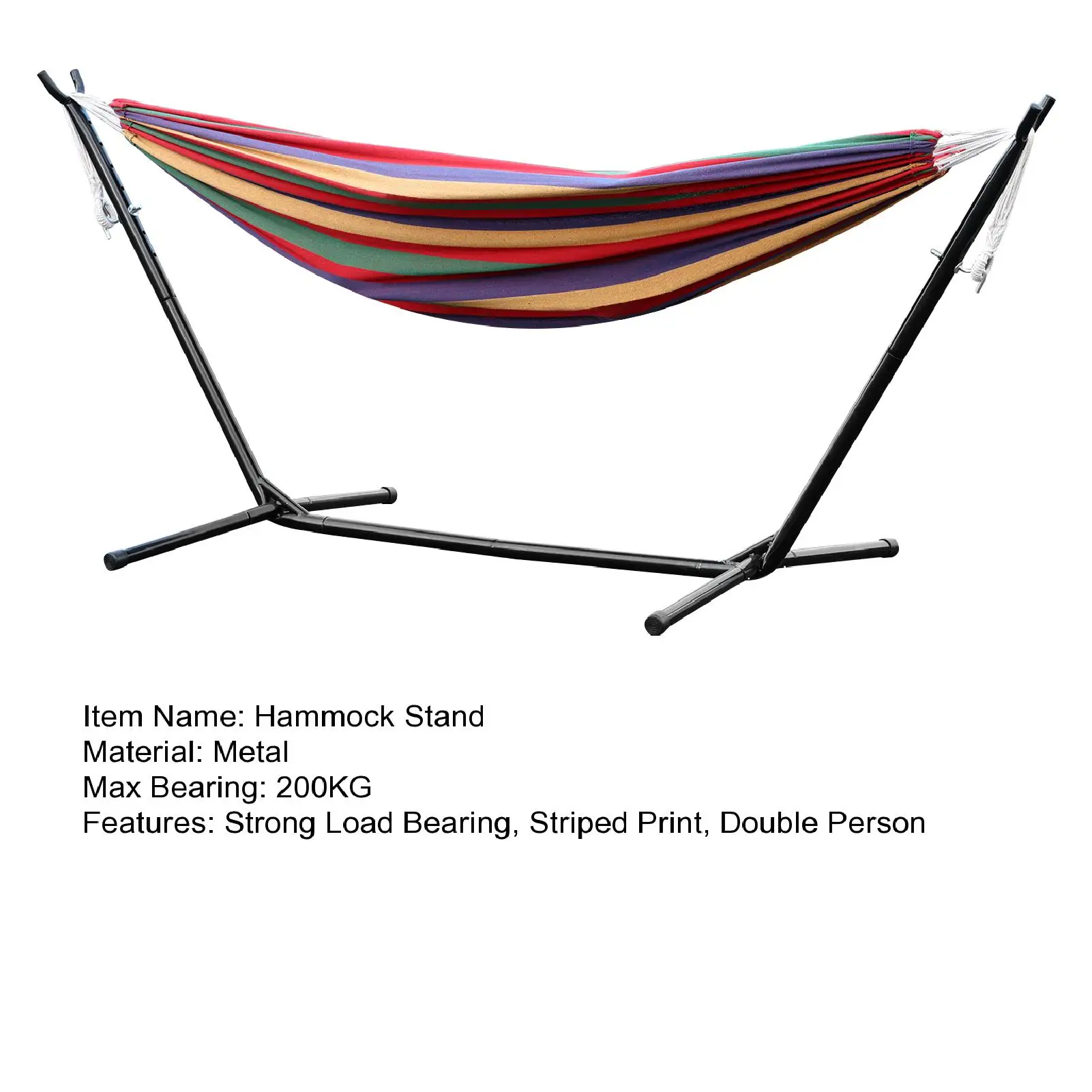 Outdoor Hammock With Adjustable Stand- Stylish Swimming Pool Garden Hammock Bed With Storage Bag, 600lb Capacity Swing Hammock 6