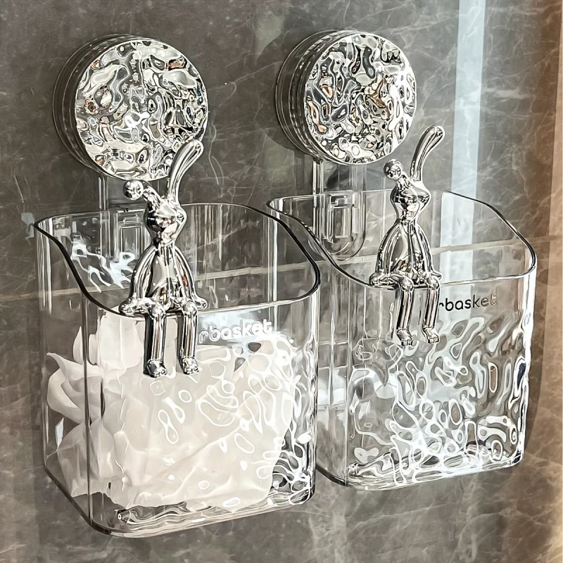 Bathroom Shelf Suction Cup Wall Mount Corner Storage Shelves Shampoo Holder Cosmetic Rack Shower Drain Basket Bathroom Organizer 2