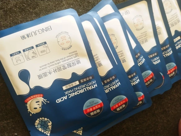 10pcs Hyaluronic Acid Hydrating Facial Mask Sheet Masks for Face Hydrating Shrinking Pores Moisturizing Face Masks photo review