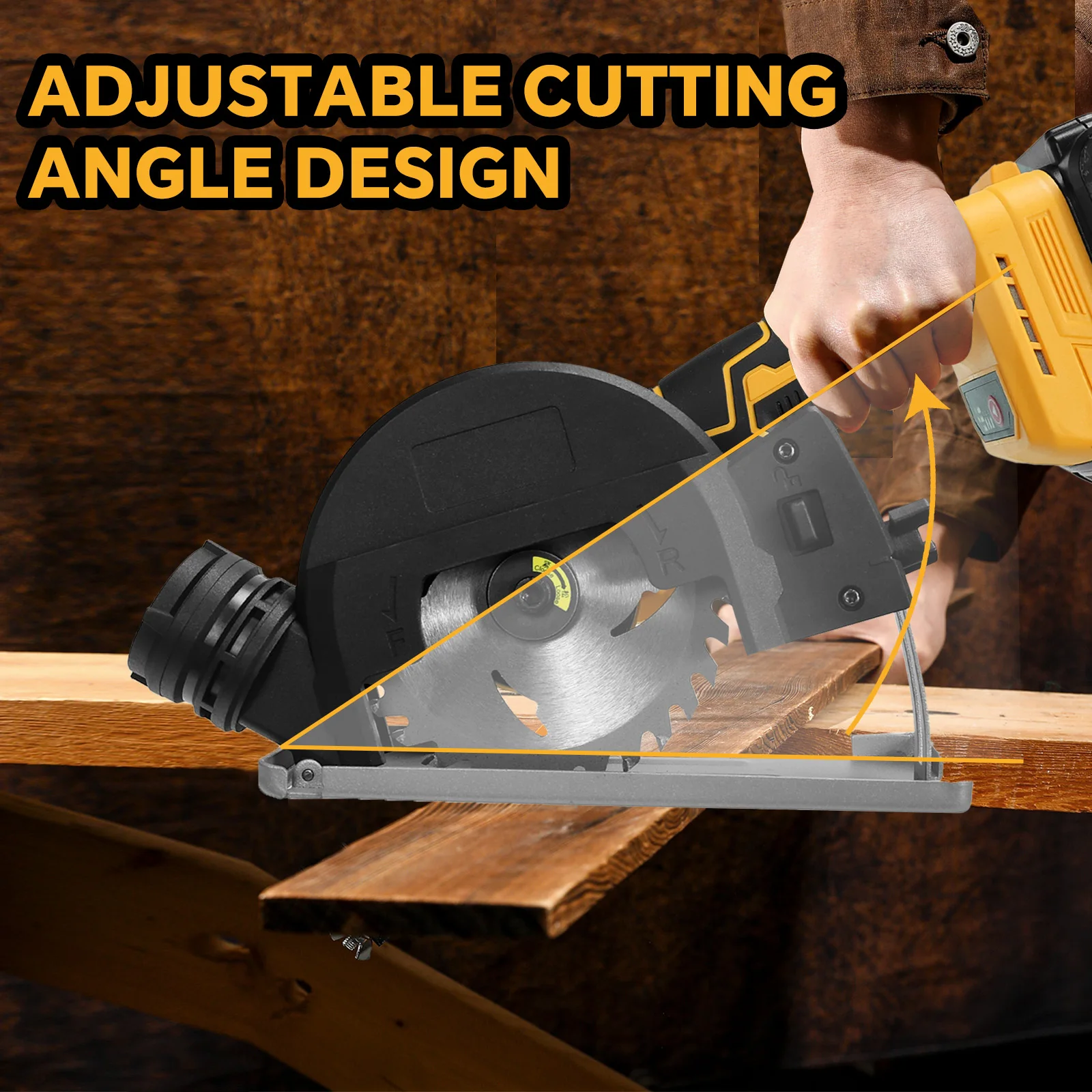 Brushless Electric Circular Saw 1000W 3 Speed Cordless Power Saw Wood Plastic Me