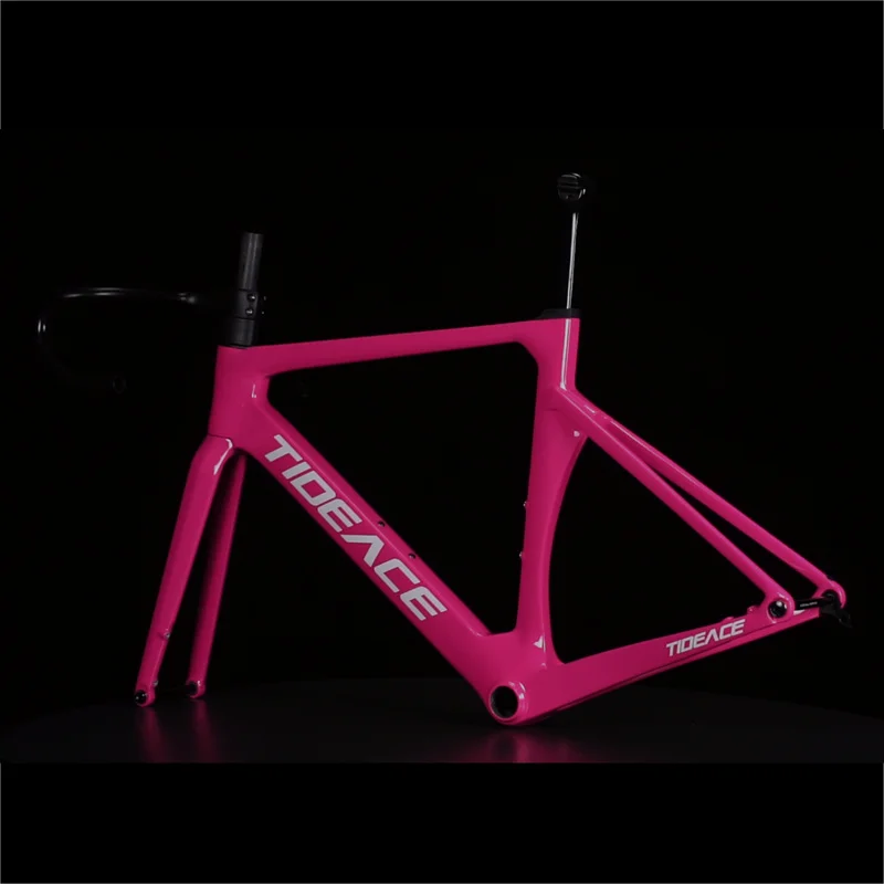 超軽量カーボンファイバーロードバイクフレーム,140mmディスクブレーキ