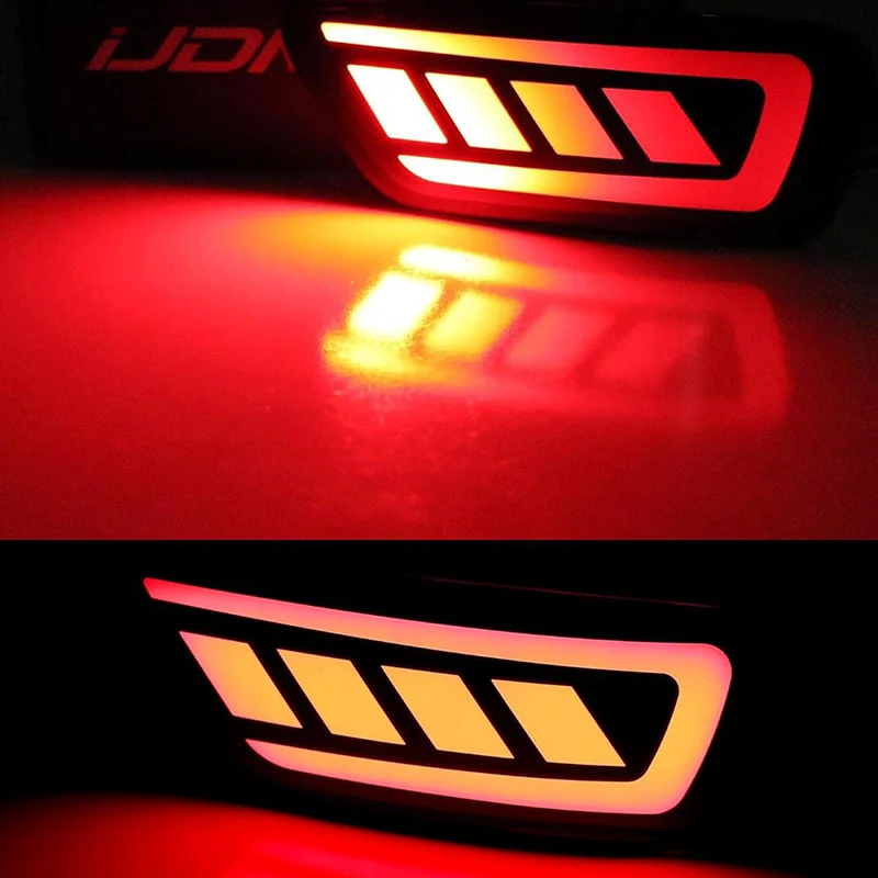 2pc LED Rear Bumper Reflector Lights For Jeep WK2 Grand Cherokee, Patriot, Compa