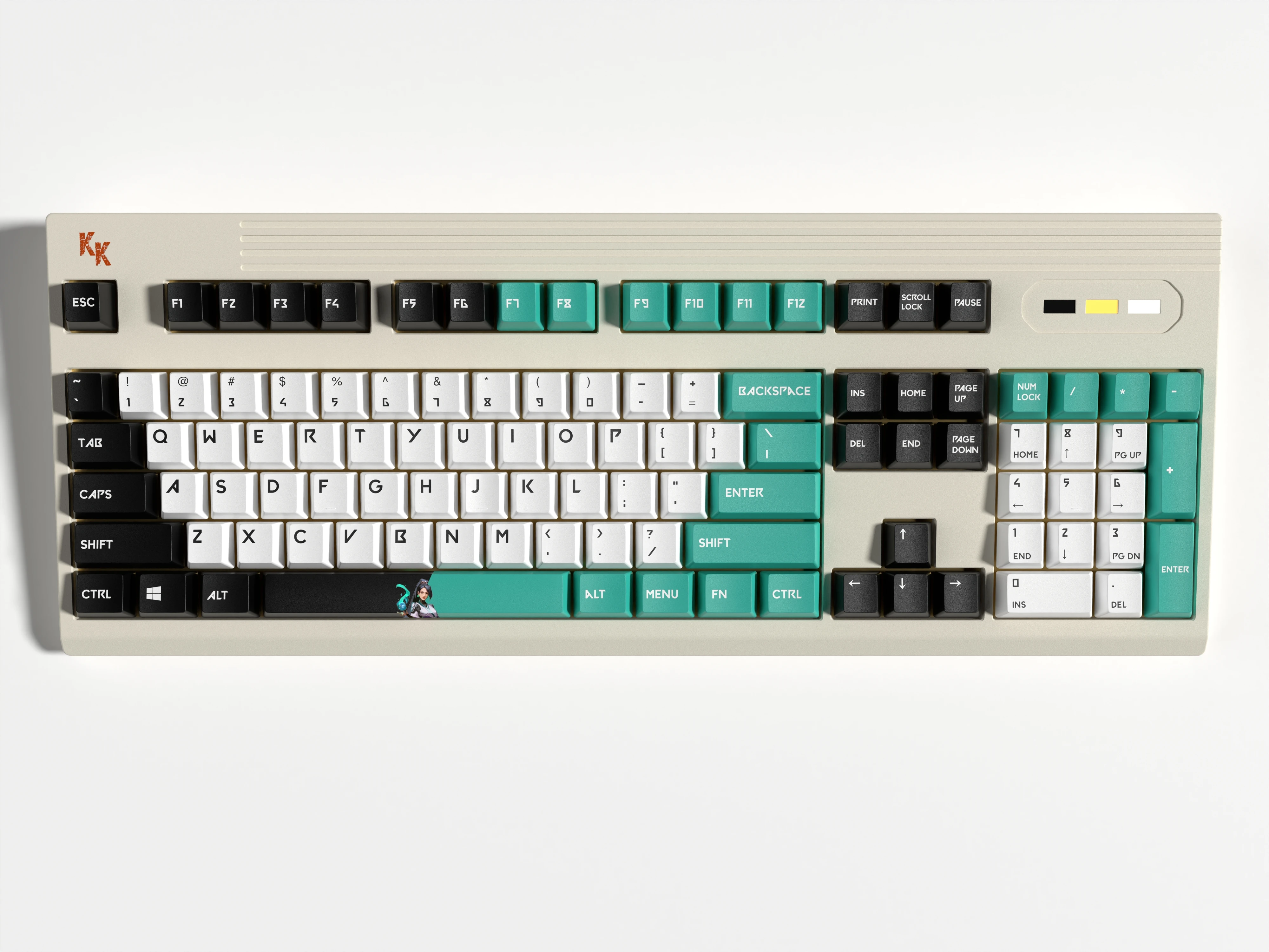 Valorant Sage Keycaps High Quality PBT Dye Sub Keycaps OEM Prfile Cherry Profile