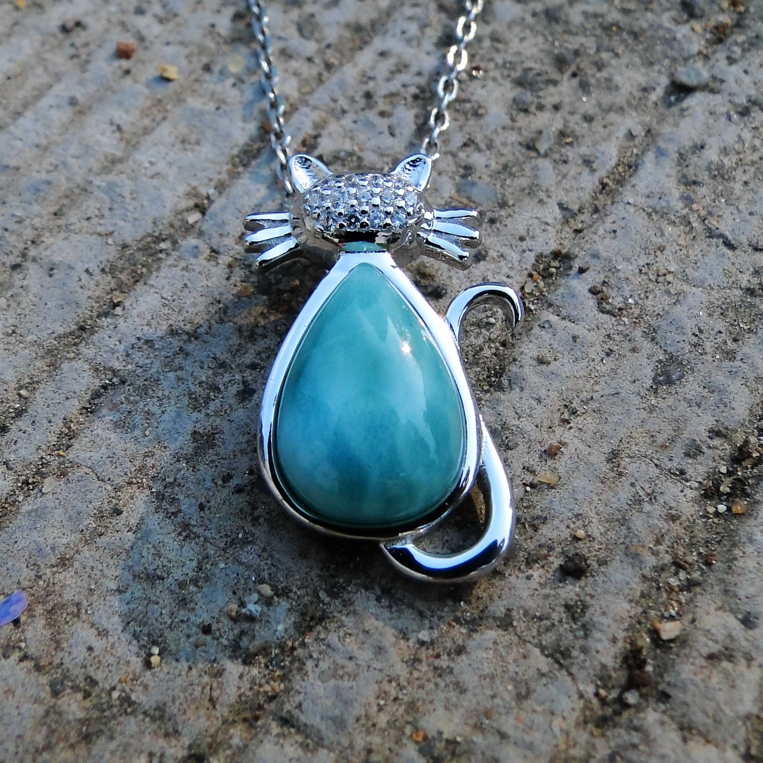 9x13mm Pearl Natural Larimar Pendant 925 Sterling Silver Women Teardrop Pendant Necklace Charm Fine Jewelry For Gift