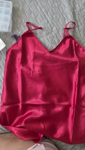 Luxurious Women's Silk Nightdress - Elegant Camisole Loungewear photo review
