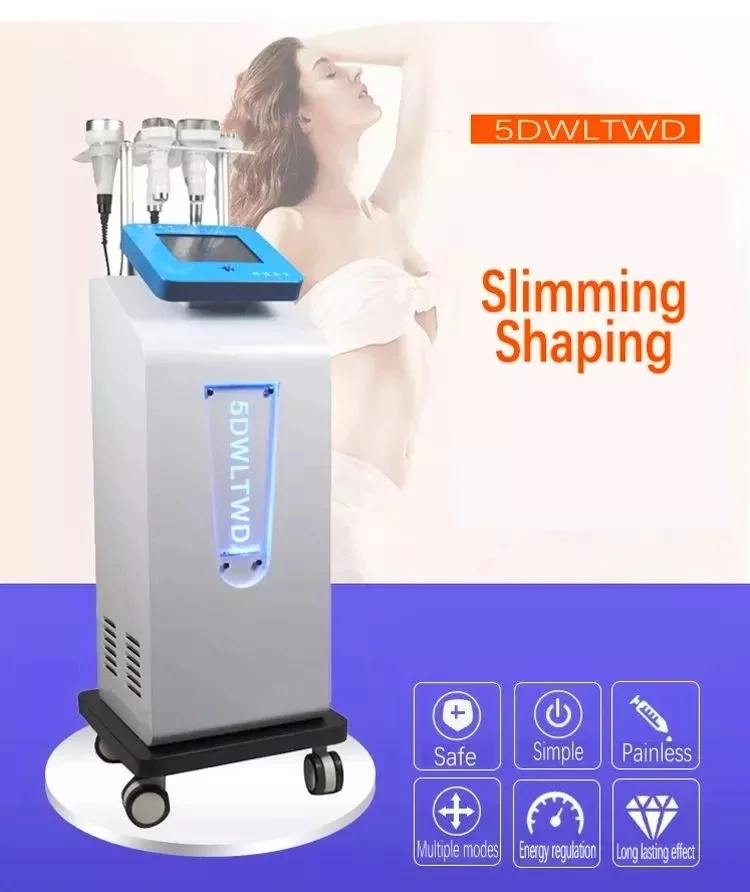 초음파 슬리밍 RF 진공 캐비테이션 RF 기계, 5D 다기능, 6 인 1, 80K, 최신