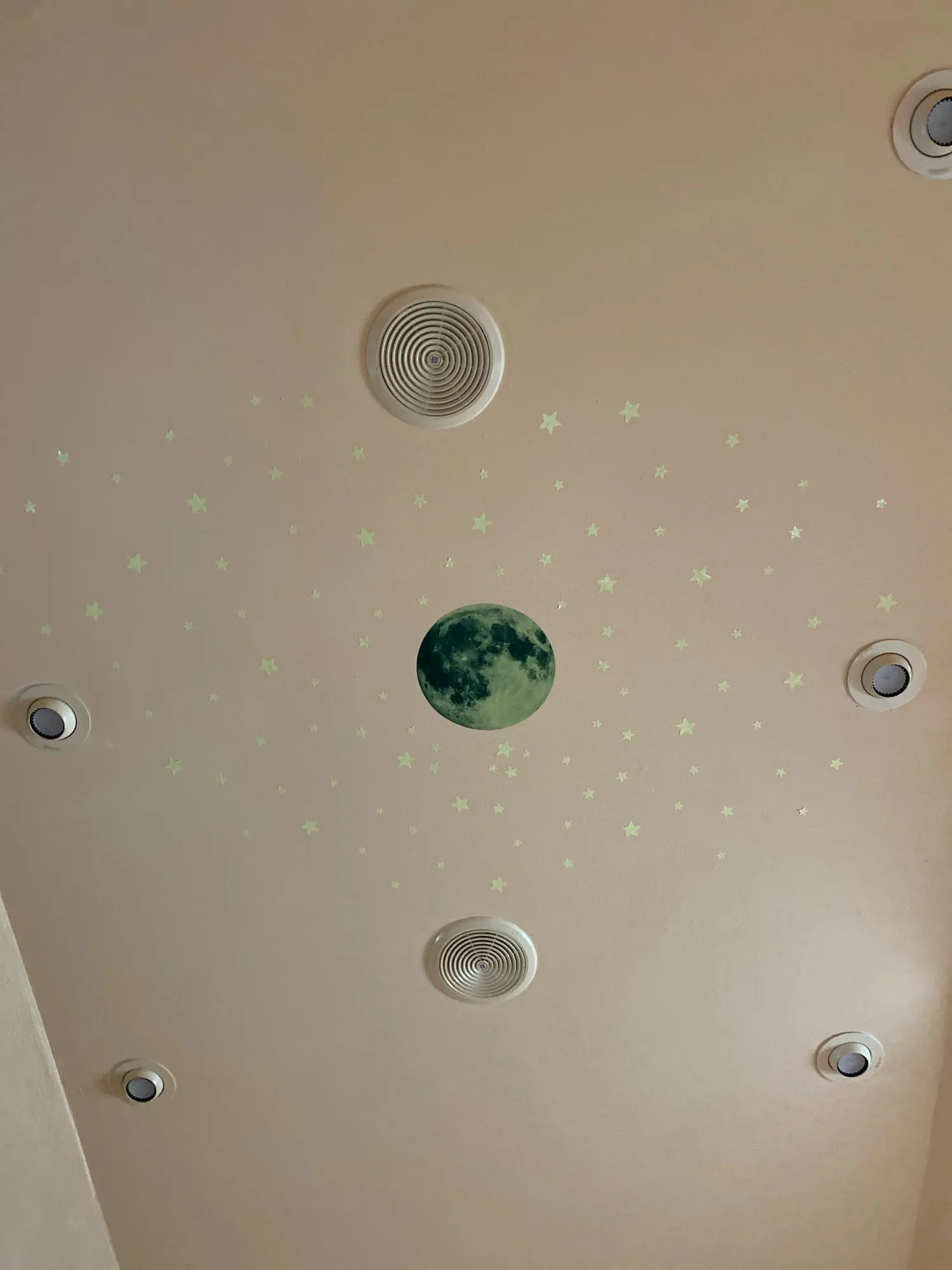 Glow in the Dark Moon and Stars Wall Stickers photo review