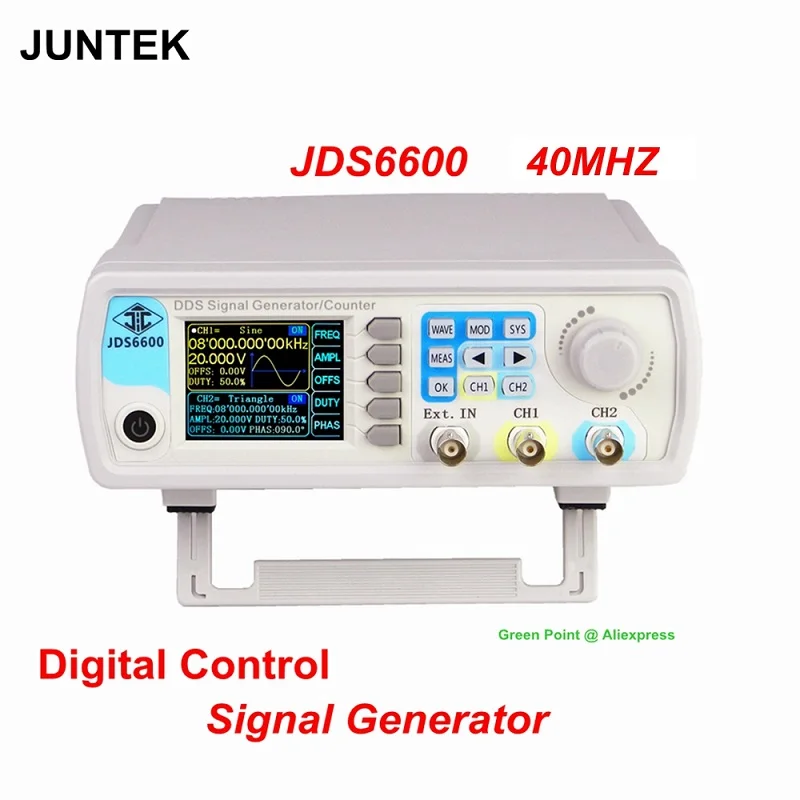JUNTEK JDS6600 40MHZ Signal Generator Digital Control 2 Channel 266Msa