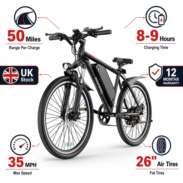 Shop - Block 14 26 Inch Outdoor Electric Bike Electric Mountain Bike 500W High Speed Motor 48V 9Ah Removable Battery Adult Off-Road Commuting E-Bike