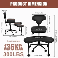 Кресло для медитации Кресло для отдыха с колесами Сиденье с регулируемой высотой и поясничной опорой для взрослых Непоседа и йога — изображение 2