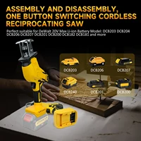 Reciprocating Saw for Dewalt 20V Battery 0-3000SPM Variable Speed with 4 Saw Blades Metal Wood Cutting Saber Saw (No Battery) 2
