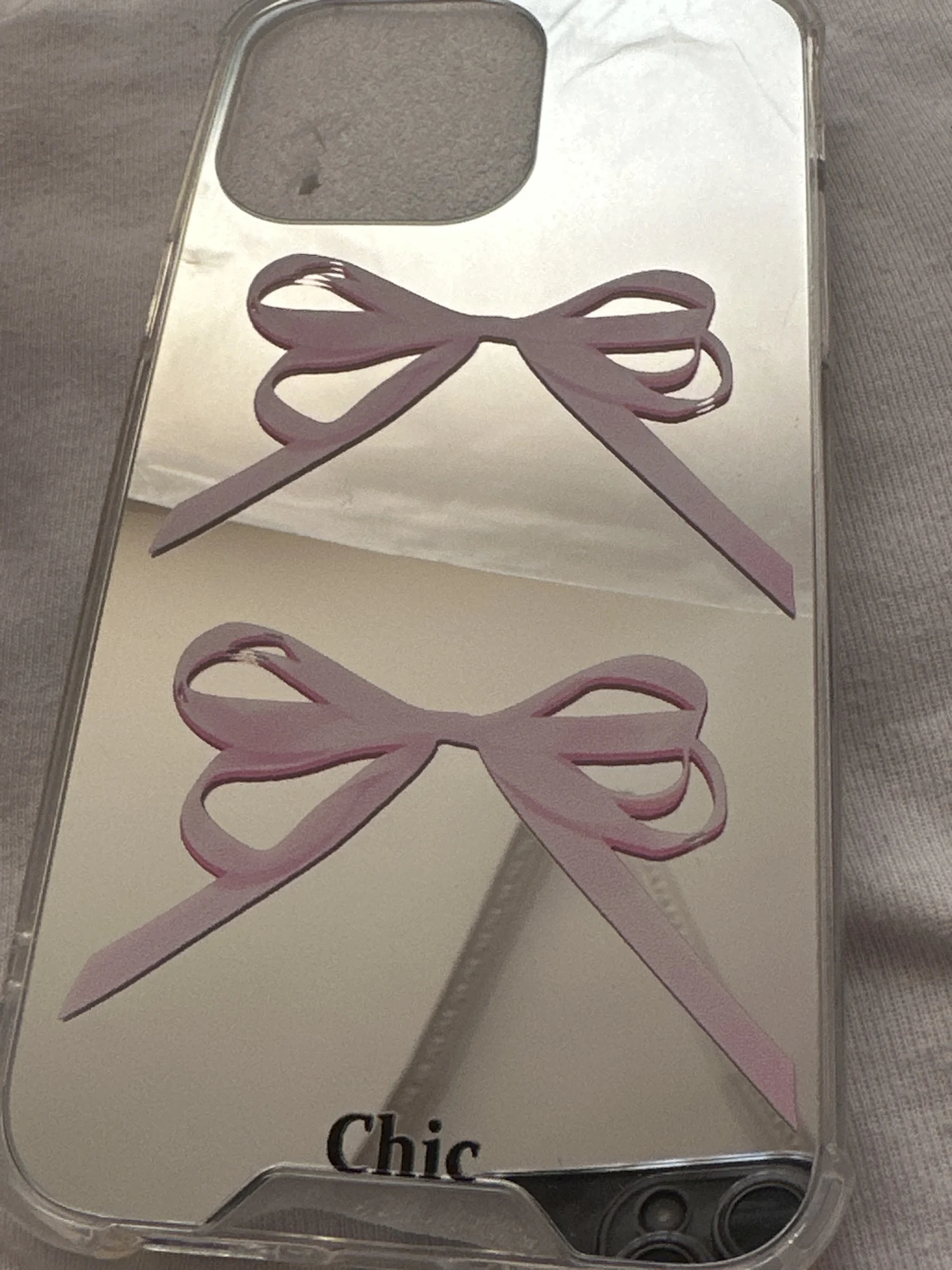 Pink Mirror iPhone Case, customer photo