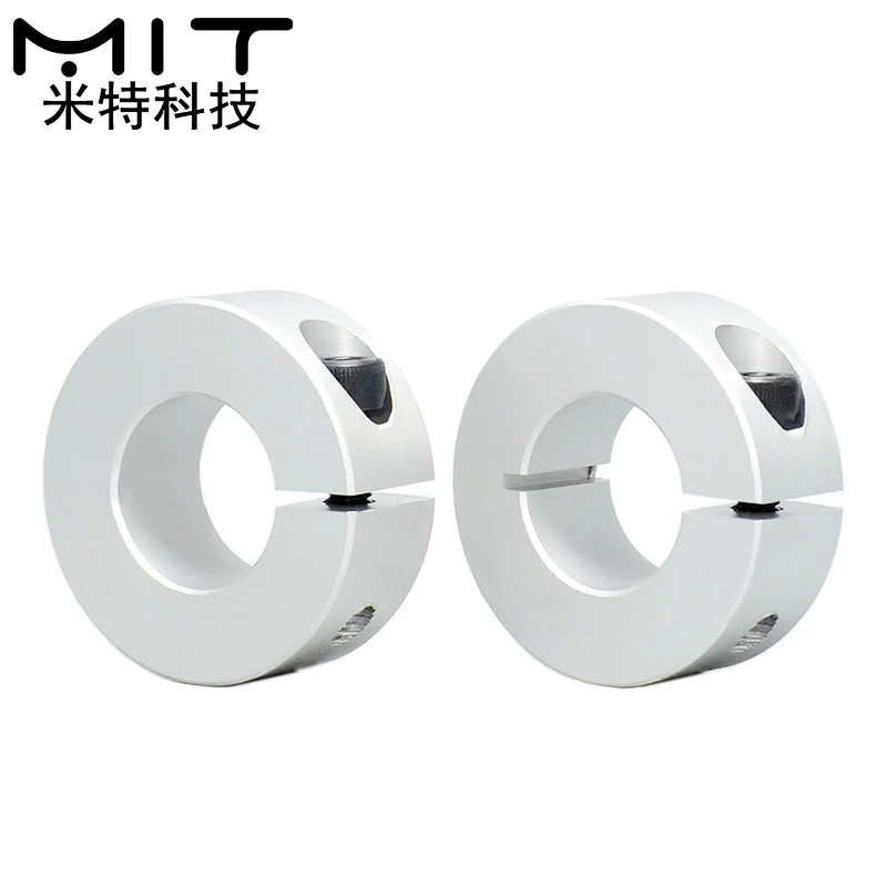 5pcs Open type fixed ring light bearing limit sleeve locking sleeve aluminum automatic ring positioning Shaft Collars with slit retaining ring