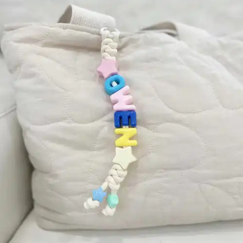 Personalized Hand-Woven Keychain | Acrylic Star Accent | Custom Handmade Gift | Backpack Charm | Birthday Gift | Back-to-School - Image 11