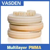 A2 A3 Color 98mm Multilayer PMMA Disc Dental Lab Material CADCAM PMMA Block Resin Blank 1