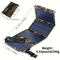 1pc panneau solaire USB Portable Flexible petit étanche 5V panneaux solaires pliants cellules pour chargeur de batterie de téléphone Portable 4