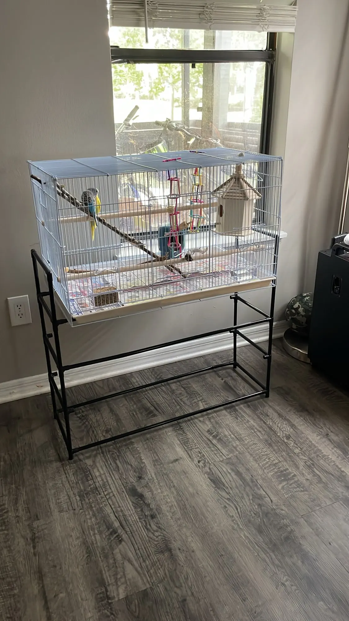 30In Flight Bird Cage Stackable Divided Small Animal Cage for Kinds of Birds Pet Travel Birdcage with Handle and Perche