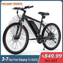 Bicicleta eléctrica de montaña para hombre y mujer, bici de 26 pulgadas, 350W, 36V, 21 velocidades, 10,4ah, batería de litio