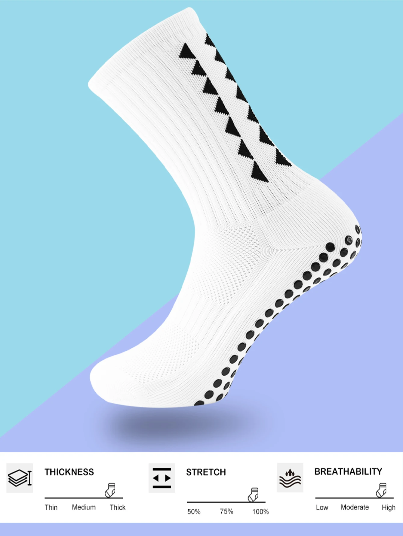 6 Pairs men women football grip socks towel bottom sport socks rugby soccer cycling running Exercise athletic