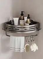 Aluminum Bathroom Shelf Organizer with Towel Bar, Hooks, and Storage – 4 Configurations, Rust-Resistant and Strong 1