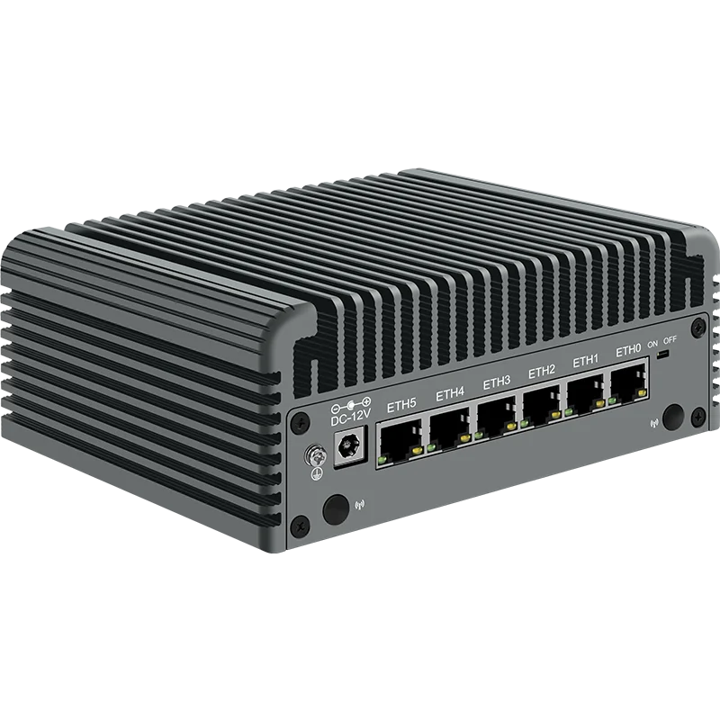 Topton 2.5GbE Firewall Appliance Mini PC 12th Gen Intel N100 N305(up to 3.8GHz) Fanless Computer Router with 6x I226 Nics AES-NI 3
