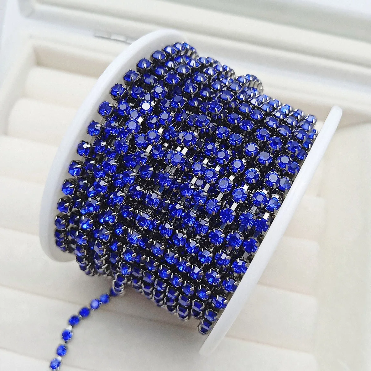 ss12 3mm Rhinestone cup chain,clear rose gold blue fashion decoration trim,dense and closed garment DIY crystal trimming 