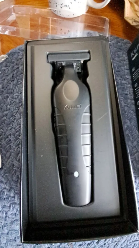 Kemei 2299 barbeiro aparador de cabelo sem fio 0mm zero lacunas escultura clipper detalhe profissional máquina corte acabamento elétrico photo review