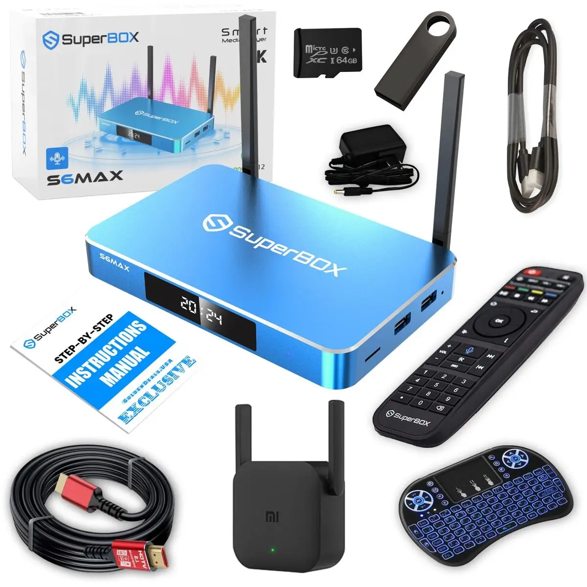  밀봉  구매 판매, Super Box S6 Max, 2개 구매 시 1개 무료 제공