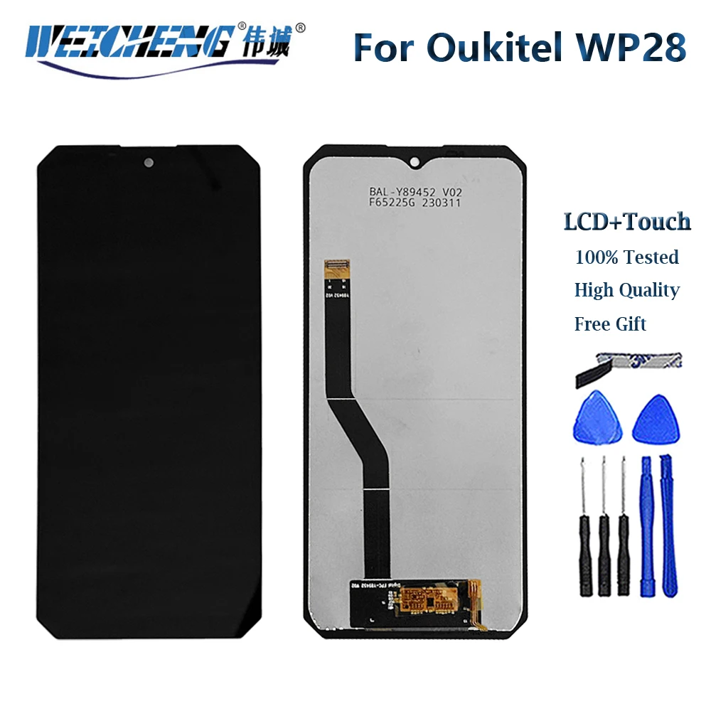 Oukitel Wp28 Celular Montagem Display Lcd Digitalizador Painel de Vidro Touch Reparação de Tela Original 652 Polegadas Novo