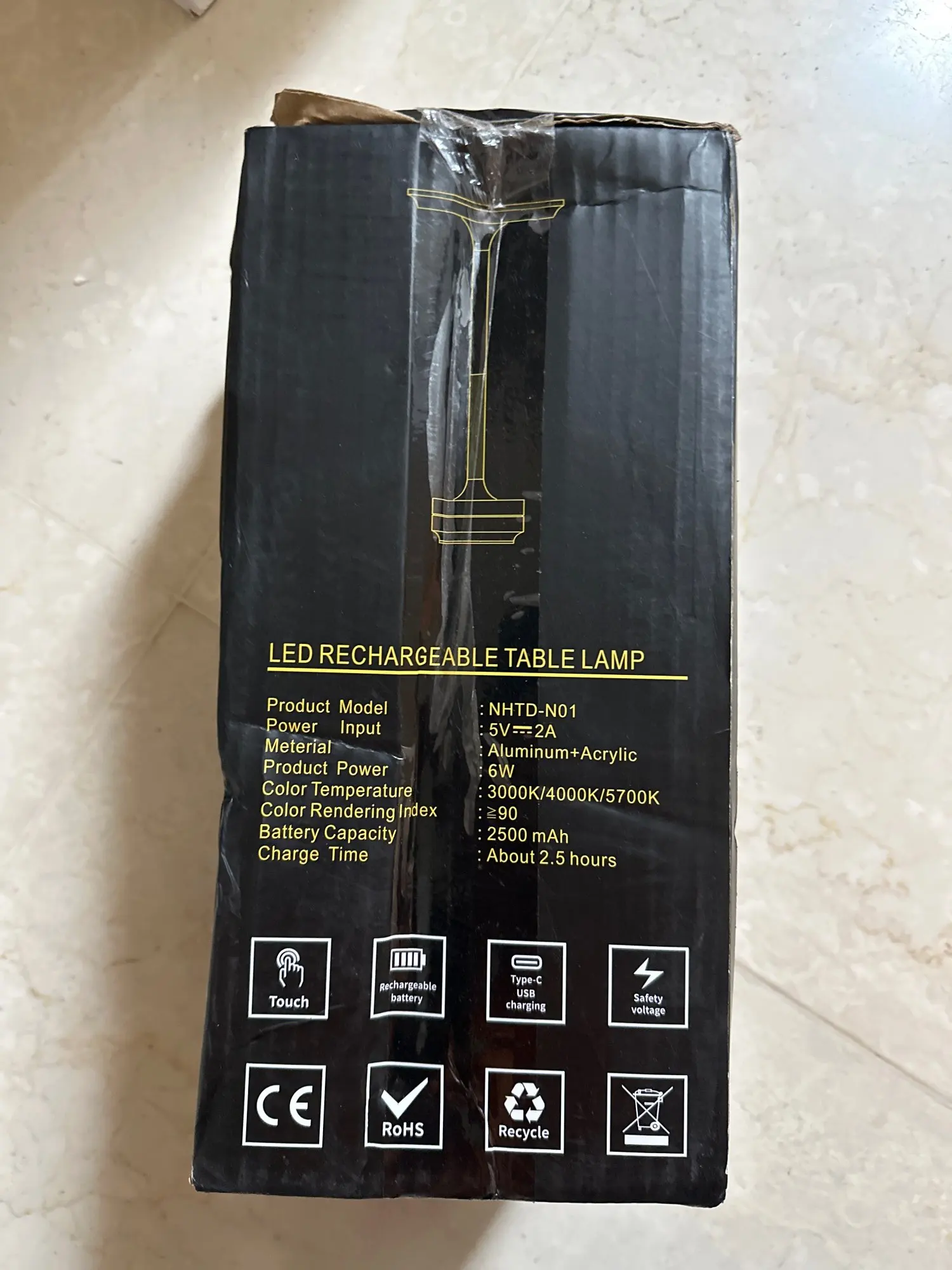 Sleek Illumination: LED Desk Lamp with Touch Switch, Three-Level Dimming, USB Rechargeable photo review