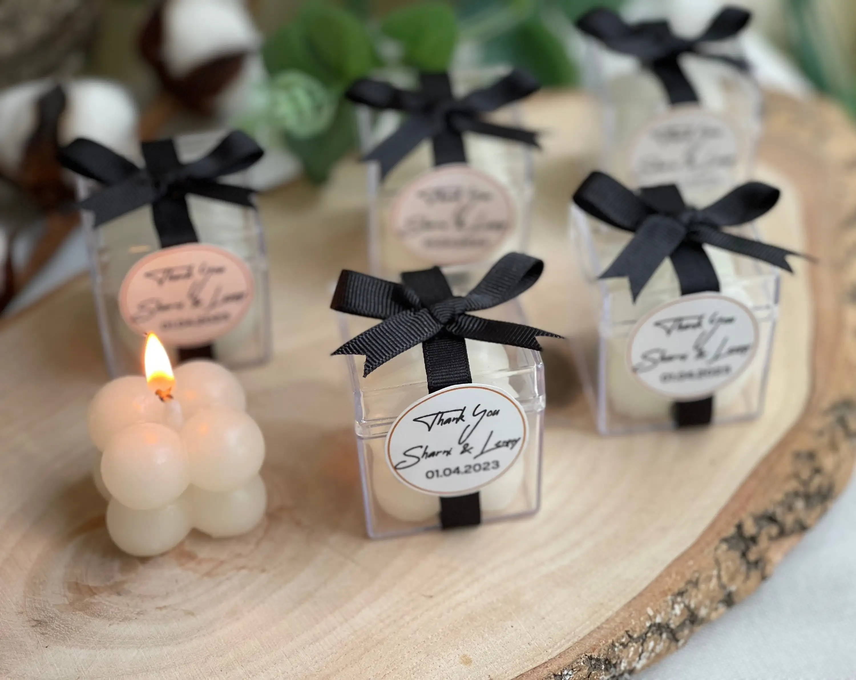 Wedding candle flower gift bag personalized rustic decoration gift marriage christening candle favor for guests 16 Af058c4231cd340b9964f9ff45b3ac68ag