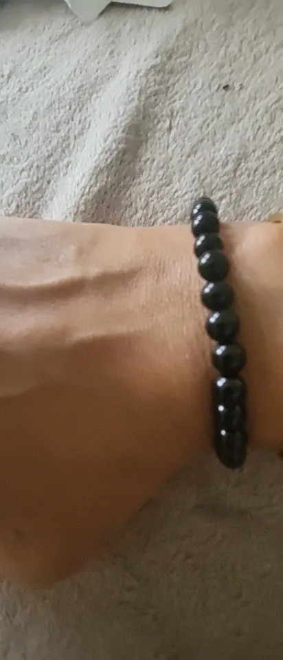 Naturstenspärlor Armband För Kvinnor Män Ametister Kristall Kvarts Akvamariner Jades Smycken Agater Elastiskt armband Armband photo review