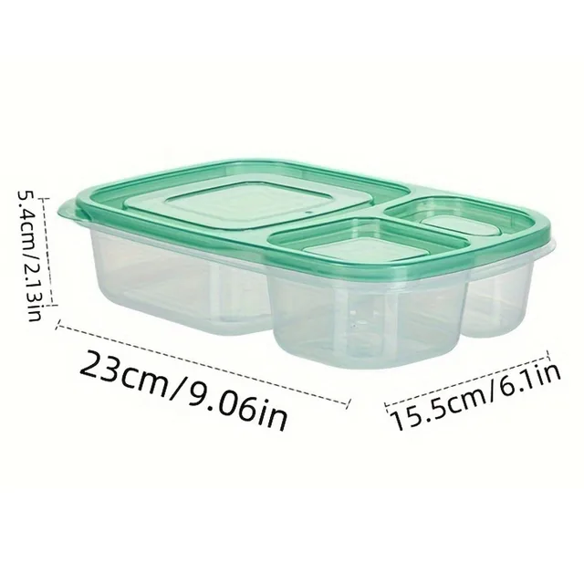 Meal Prep Containers 3 Compartment 10PCS/Set Meal Preparation Container ...