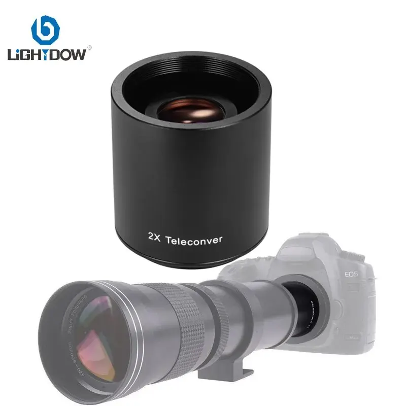 Lightdow 2x Teleconverter Converter Magnification Lens for T Mount 420-800 500 8