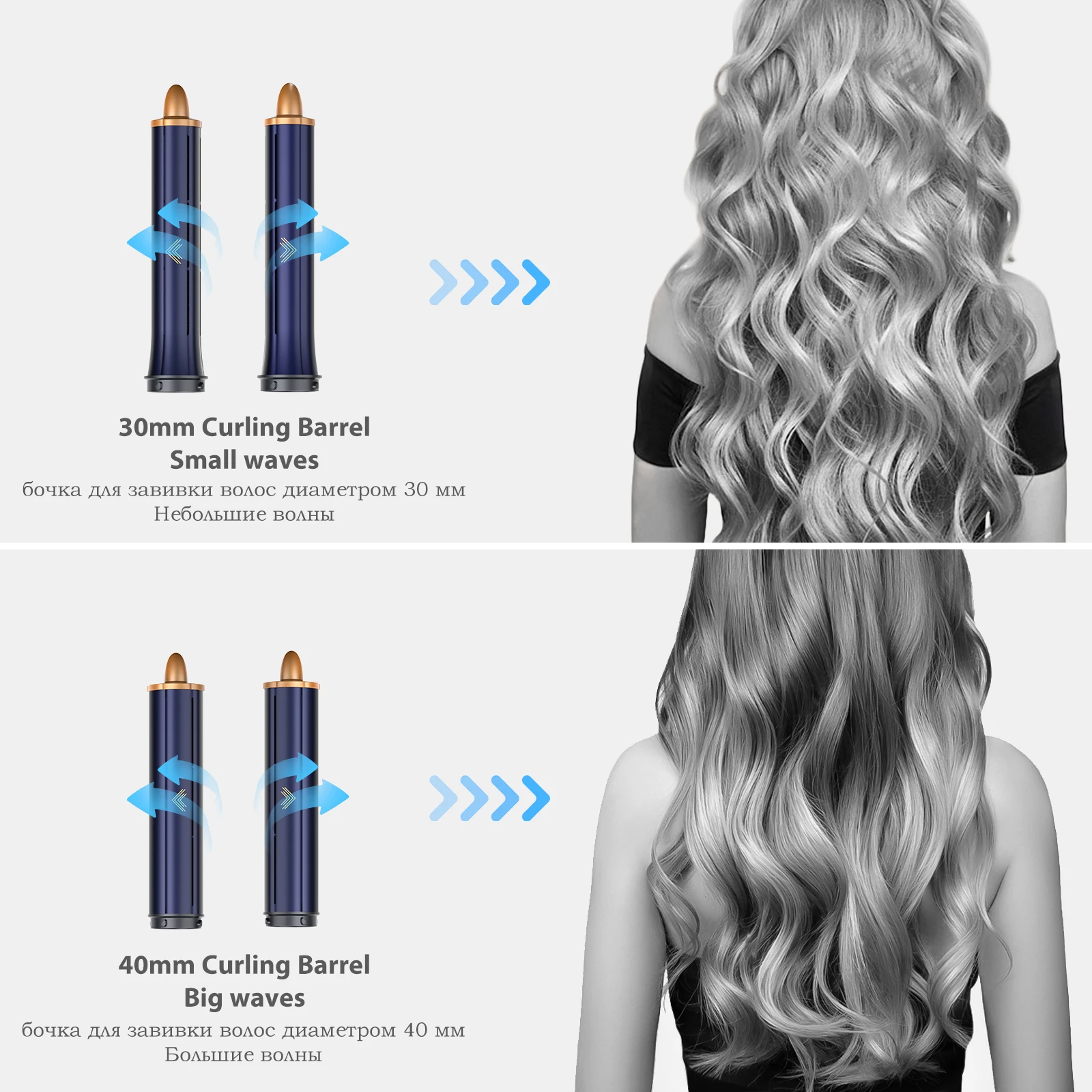 6-in-1 Negative Ion Hair Dryer Multi-Styler Waver Styler Hair Curler Auto-Wrap Curlers Hair Straighteners Blow Hair Dryer 4