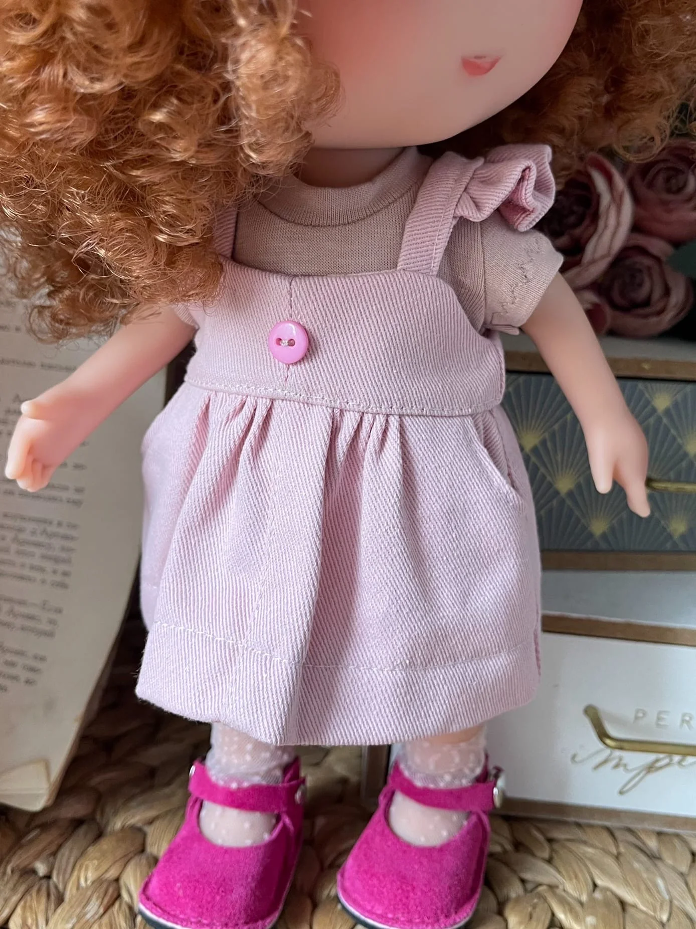 Robe En Laine Pour Poupée Mia/Mio 30 Cm - Nines D'Onil - Fait Main (France)