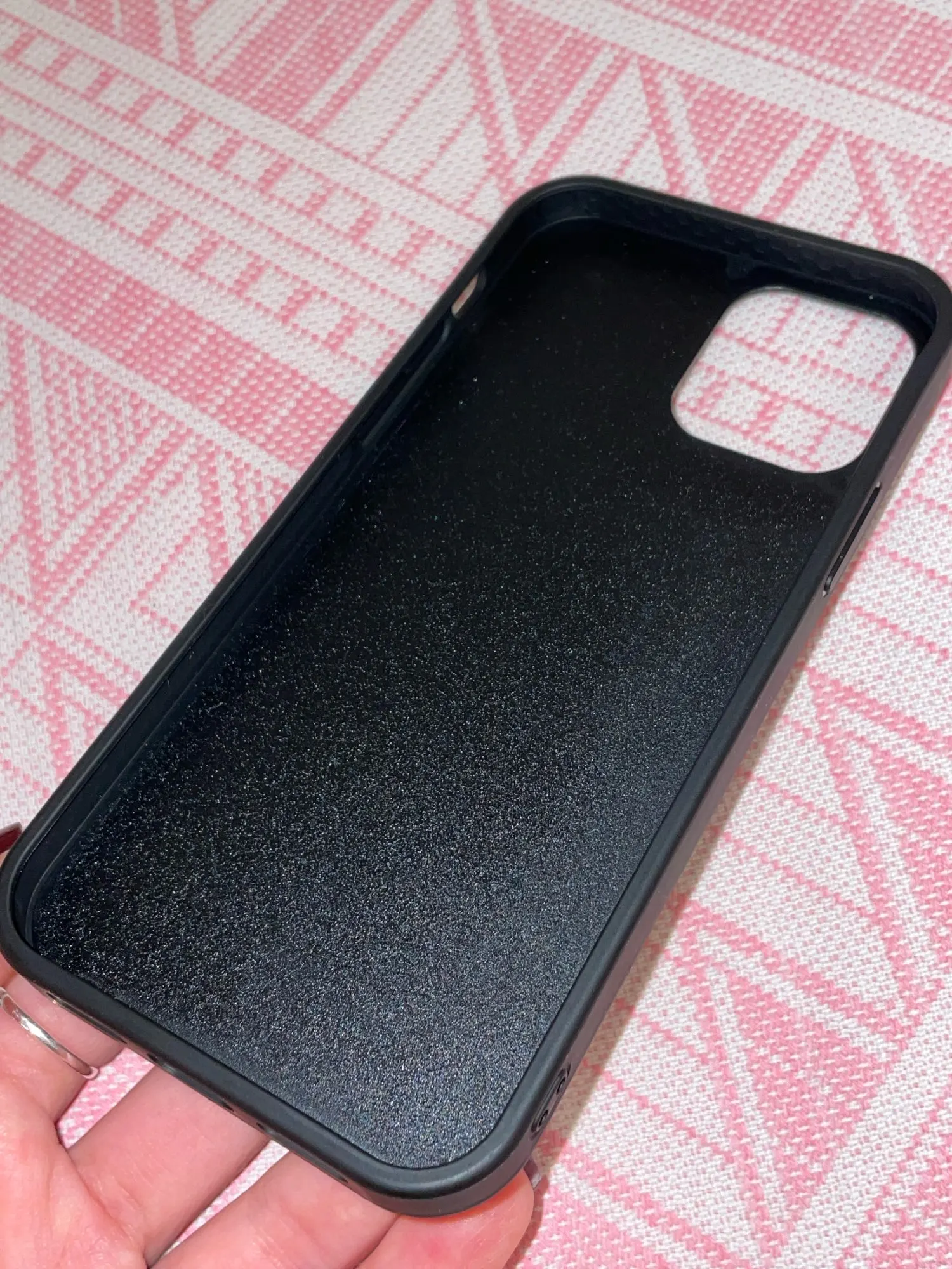 Capa para iPhone com briquetes bordados de pelúcia Kawaii