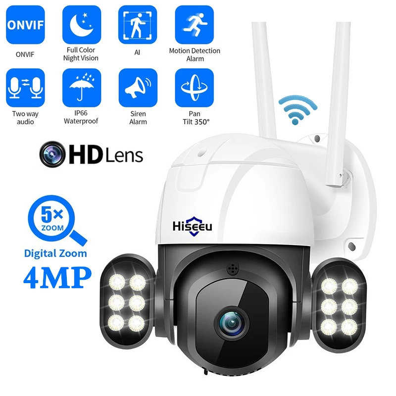 400w Wifi Ptz Surveillance Camera Hd Night Vision Full Color Human
