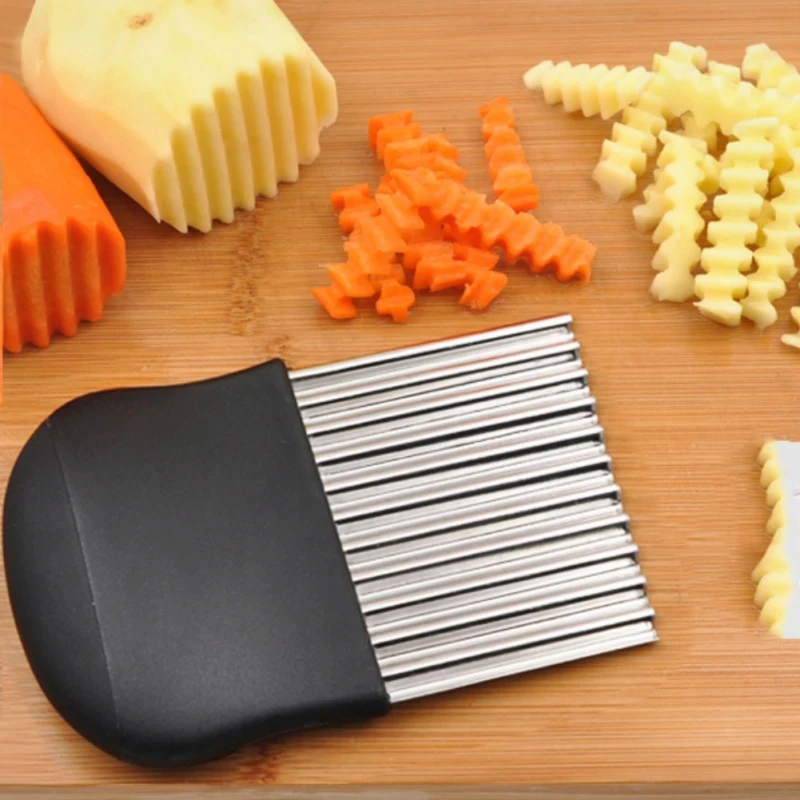 Stainless Steel Potato Wavy Cutter French Fries Making Peeler Knife for Vegetable Kitchen Knives Fruit Tools Accessories
