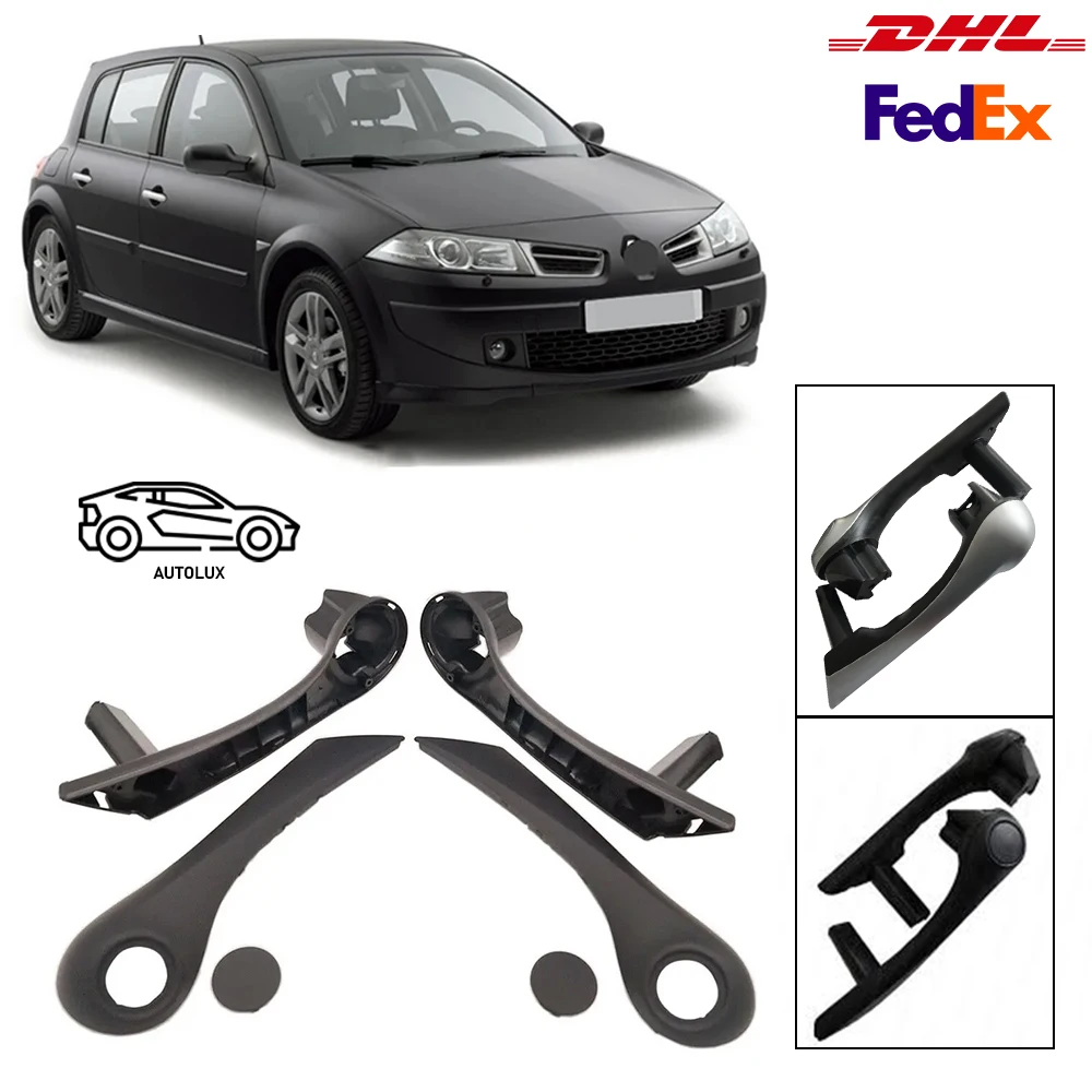 

Renault Megane 2 2003-2009 kapı için çekme kolu kol seti sağ ve sol siyah-krom-bej 7701475316 - 7701475317 ücretsiz kargo