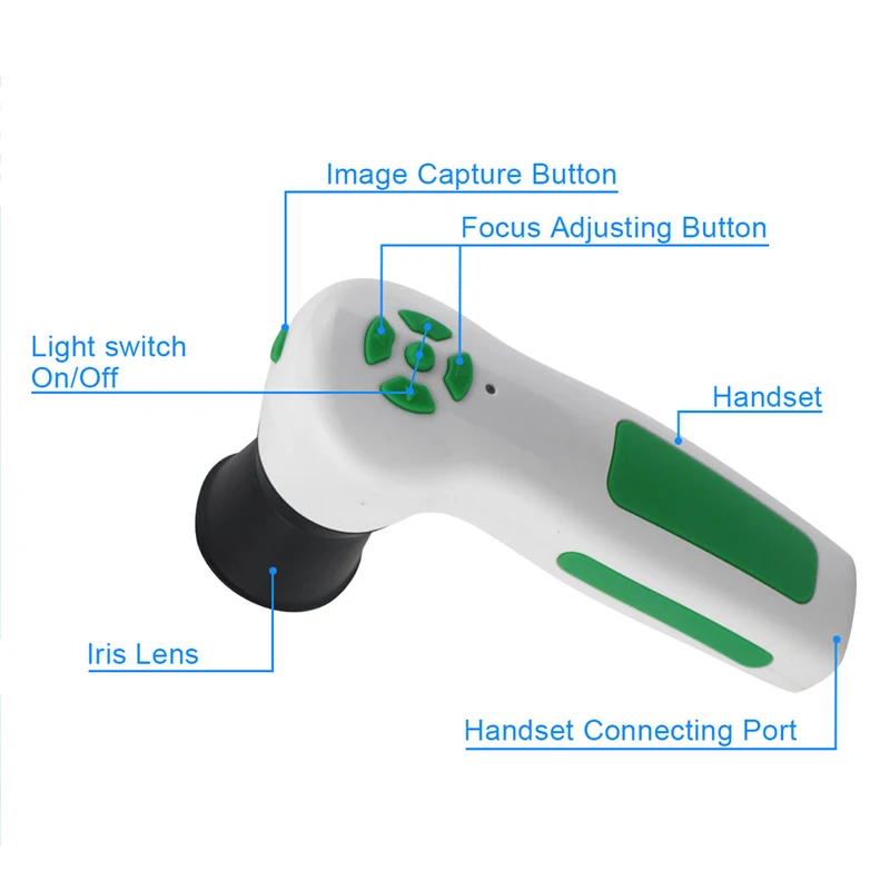 Diagnostic Eye Camera 12MP HD 30x Iris Lens and Driver-Free Analysis Software High Resolution CCD USB Iriscope 2