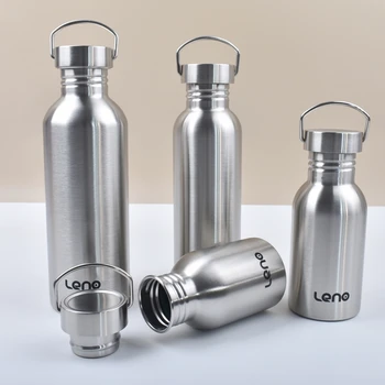 350-2000ml Stainless Steel Water Bottle Single Wall Bottle Large Capacity Big Mouth Flasks with Lid Cycling Drinkware Sports