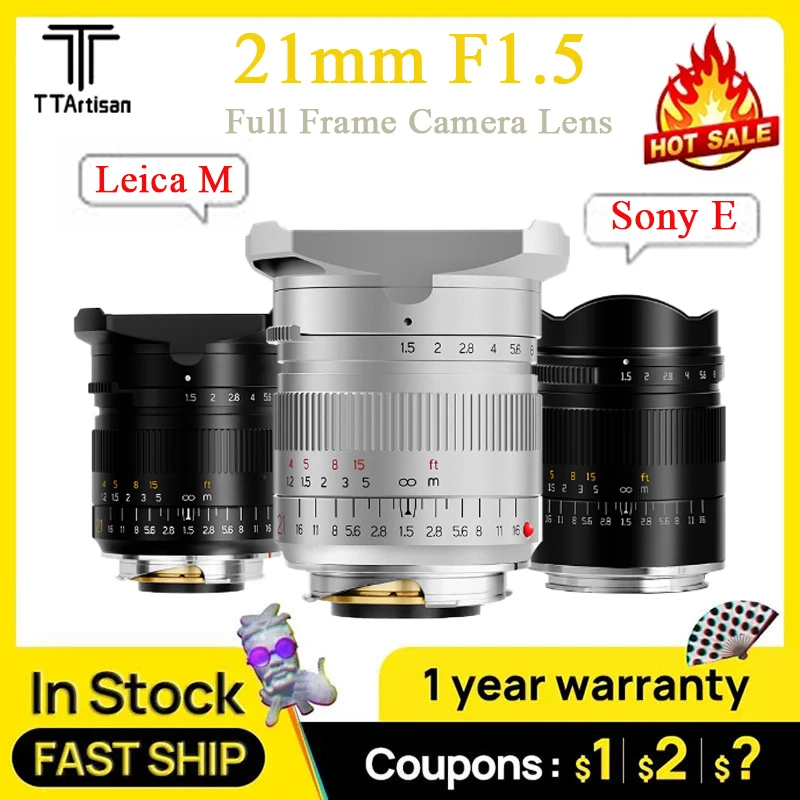 TTArtisan 21mm F1.5 Full Frame Camera Lens for Sony E for Canon RF