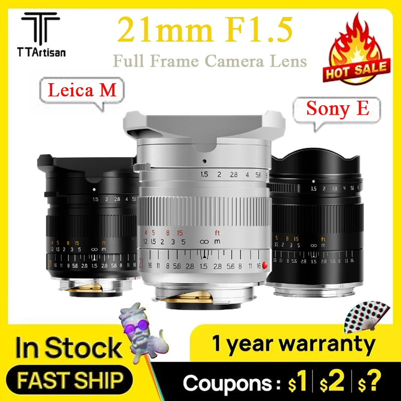 TTArtisan 21mm F1.5 Full Frame Camera Lens for Sony E for Canon RF