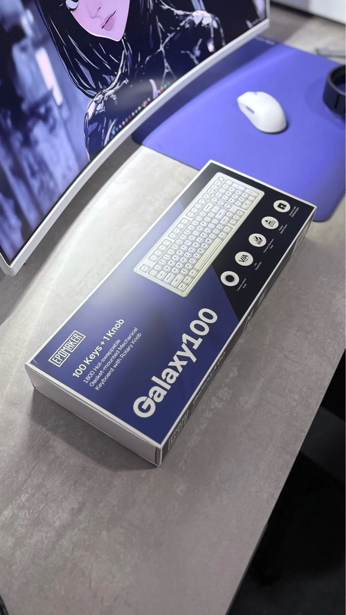 EPOMAKER Galaxy100 1800 ANSI Aluminum Gasket Keyboard photo review