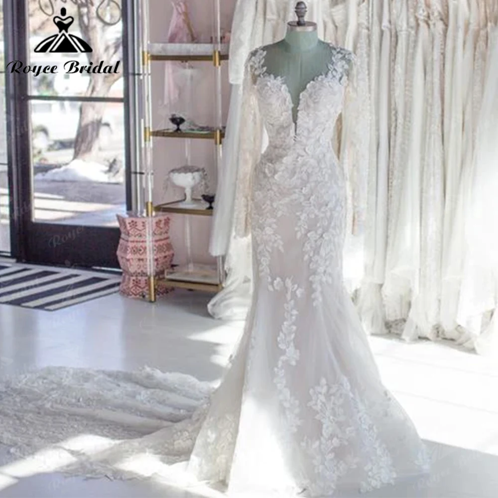 

Винтажное кружевное богемное свадебное платье с круглым вырезом в стиле бохо, 2023, элегантные свадебные платья принцессы с длинным рукавом и открытой спиной